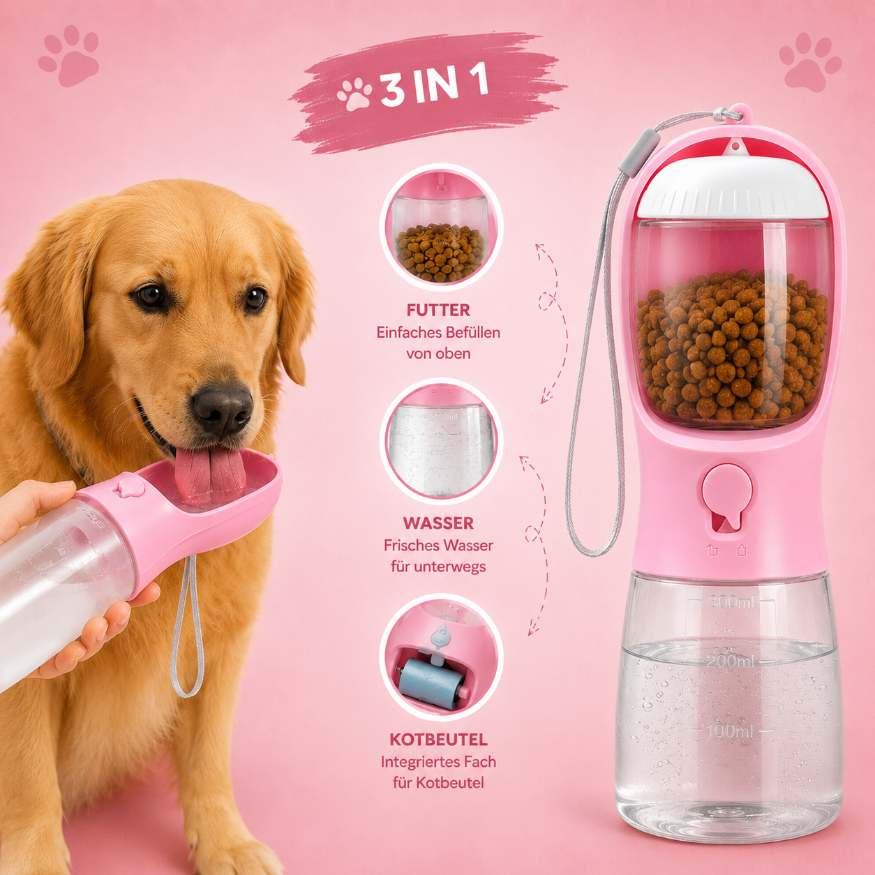 PetGo 3 in 1 Trinkbecher