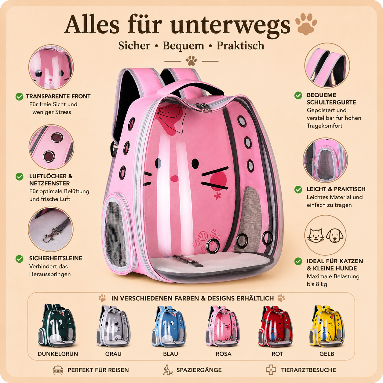 Tiertransport Rucksack